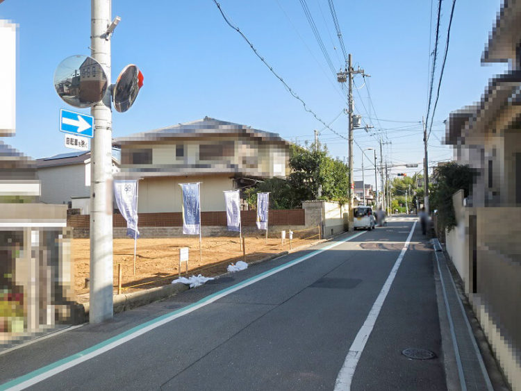 枚方市宇山東町の分譲地・土地物件 前面道路