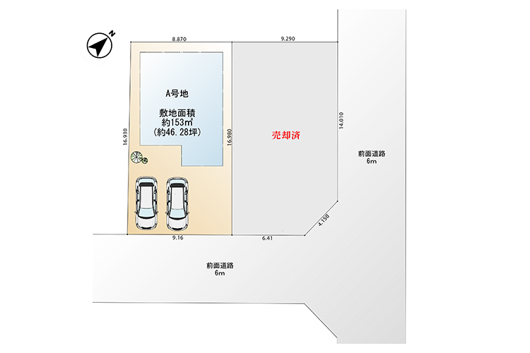 枚方市黄金野2丁目　区画図