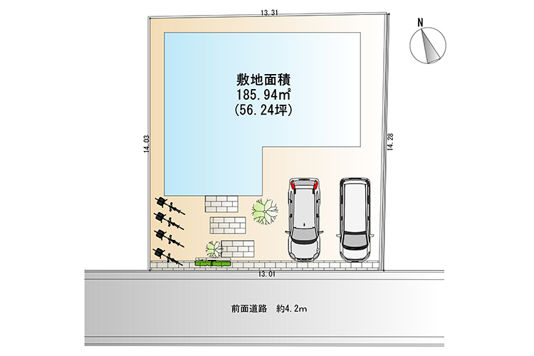 黄金野の分譲地区画図