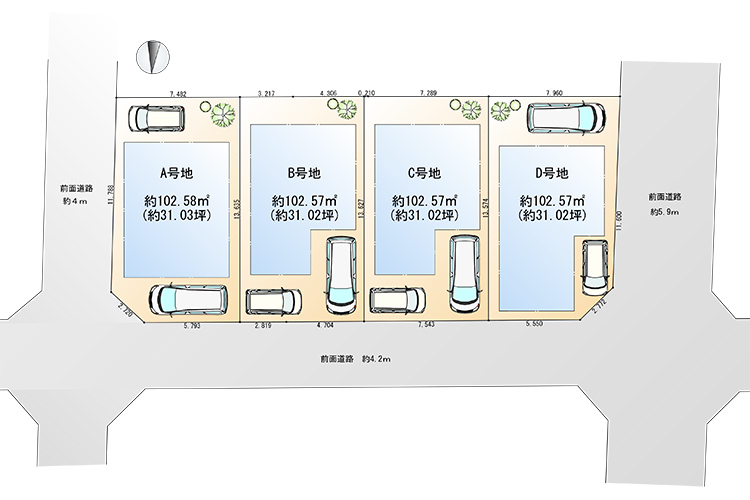 枚方市渚南町（区画図）